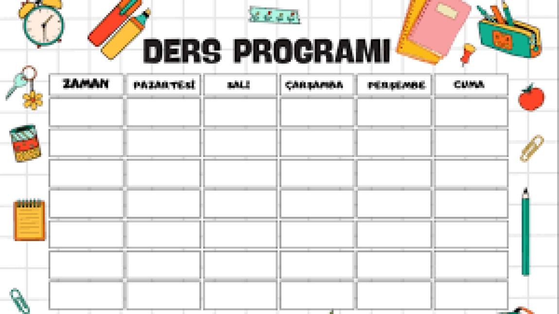 2025/2026 EĞİTİM ÖĞRETİM YILI HAFTALIK DERS PROGRAMI